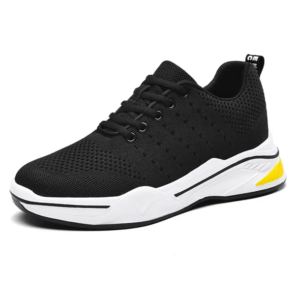 CALTO Onzichtbare hoogteverhogende schoenen voor heren, ultralicht, sportschoenen, 6,6 cm, Zwart Grijs, 42 EU CALTO Onzichtbare hoogteverhogende schoenen voor heren, ultralicht, sportschoenen, 6,6 cm, Zwart Grijs, 42 EU